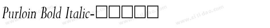 Purloin Bold Italic字体转换
